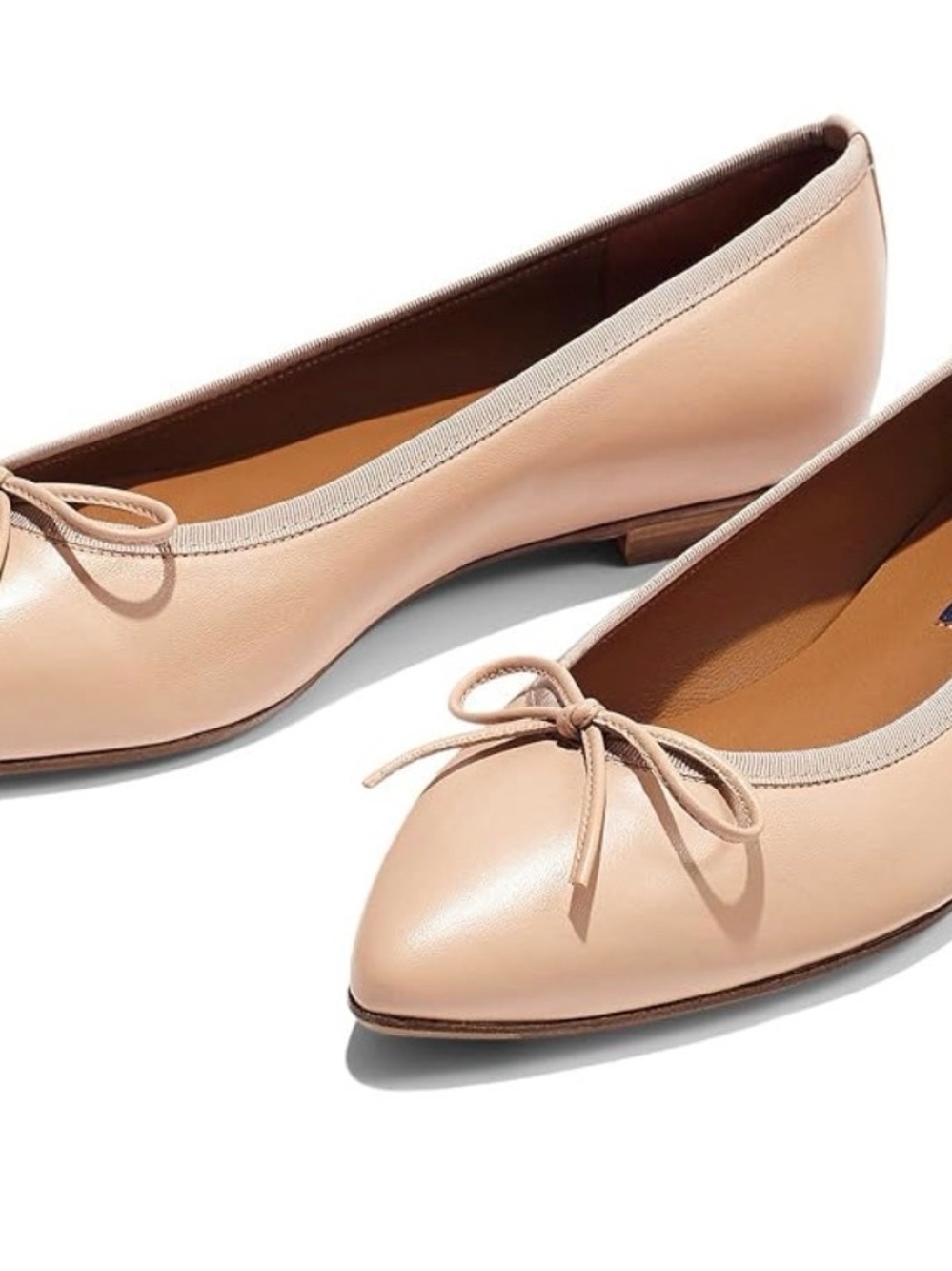 Margaux Pointe Ballet Flats in Blush Rose Nappa